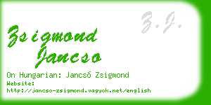 zsigmond jancso business card